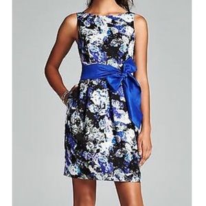 Eliza J Blue Floral print faille dress